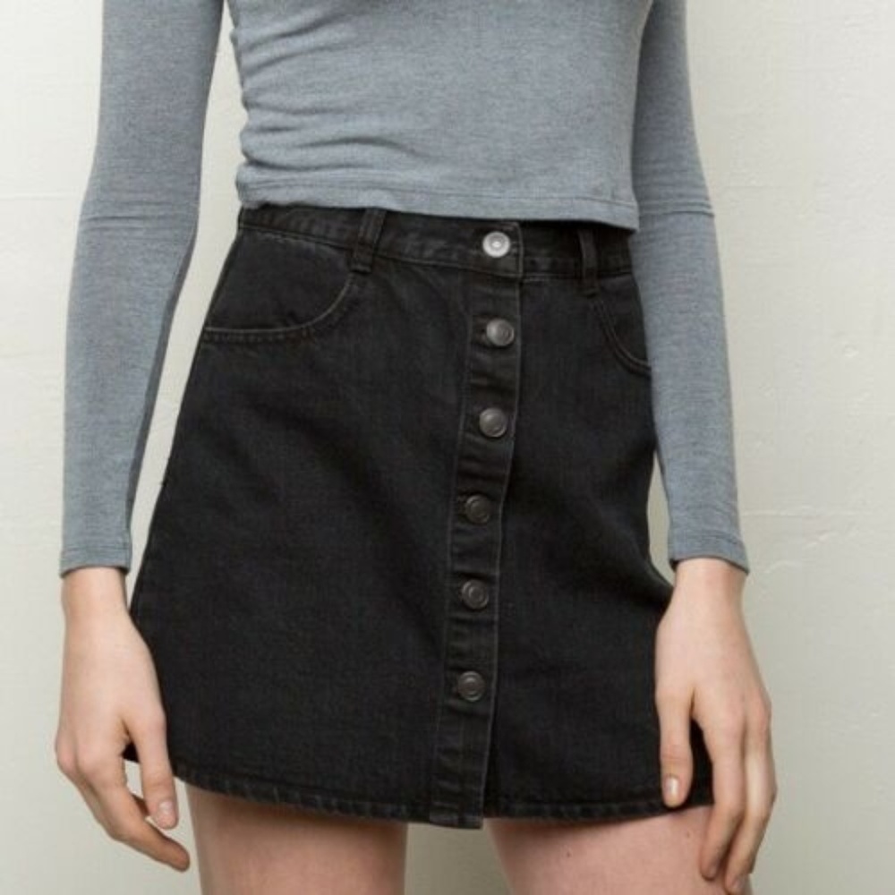 Brandy Melville Nana Black Jean Skirt